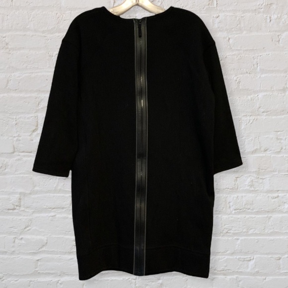 ATHLETA Cozy Karma Back Zipper Black Sweatshirt Dress - Small S - Picture 3 of 5